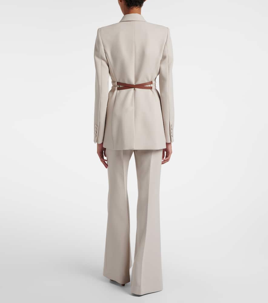 Rhein high-rise wool wide-leg pants