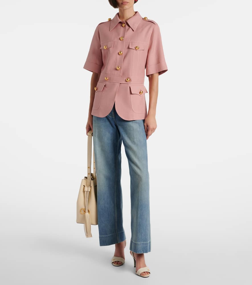 Cashmere and cotton jacket