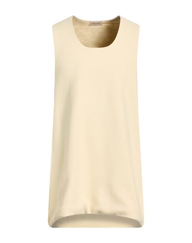 Man Tank top Pastel yellow Size XXL Cotton