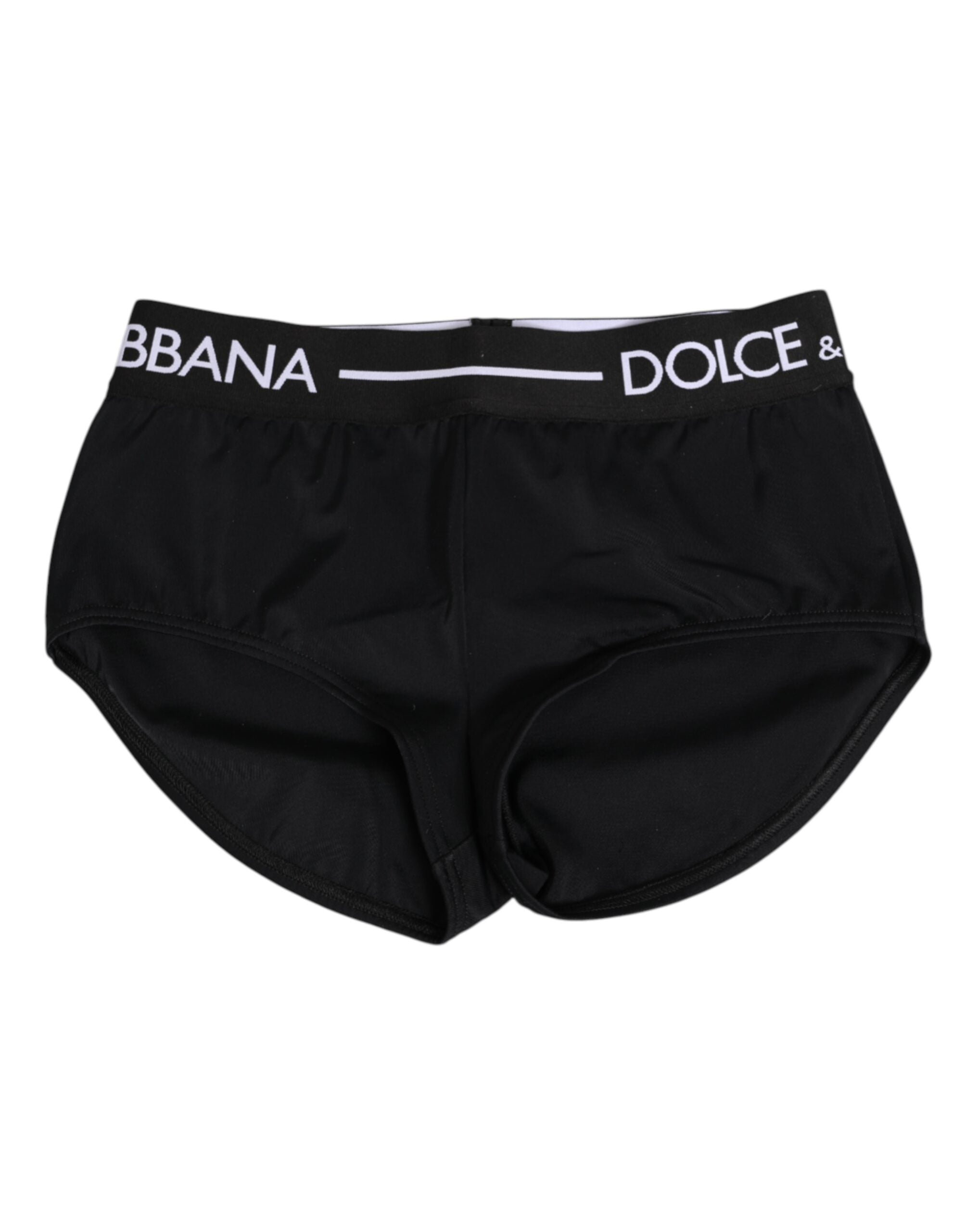 Logo Waistband Briefs — Black