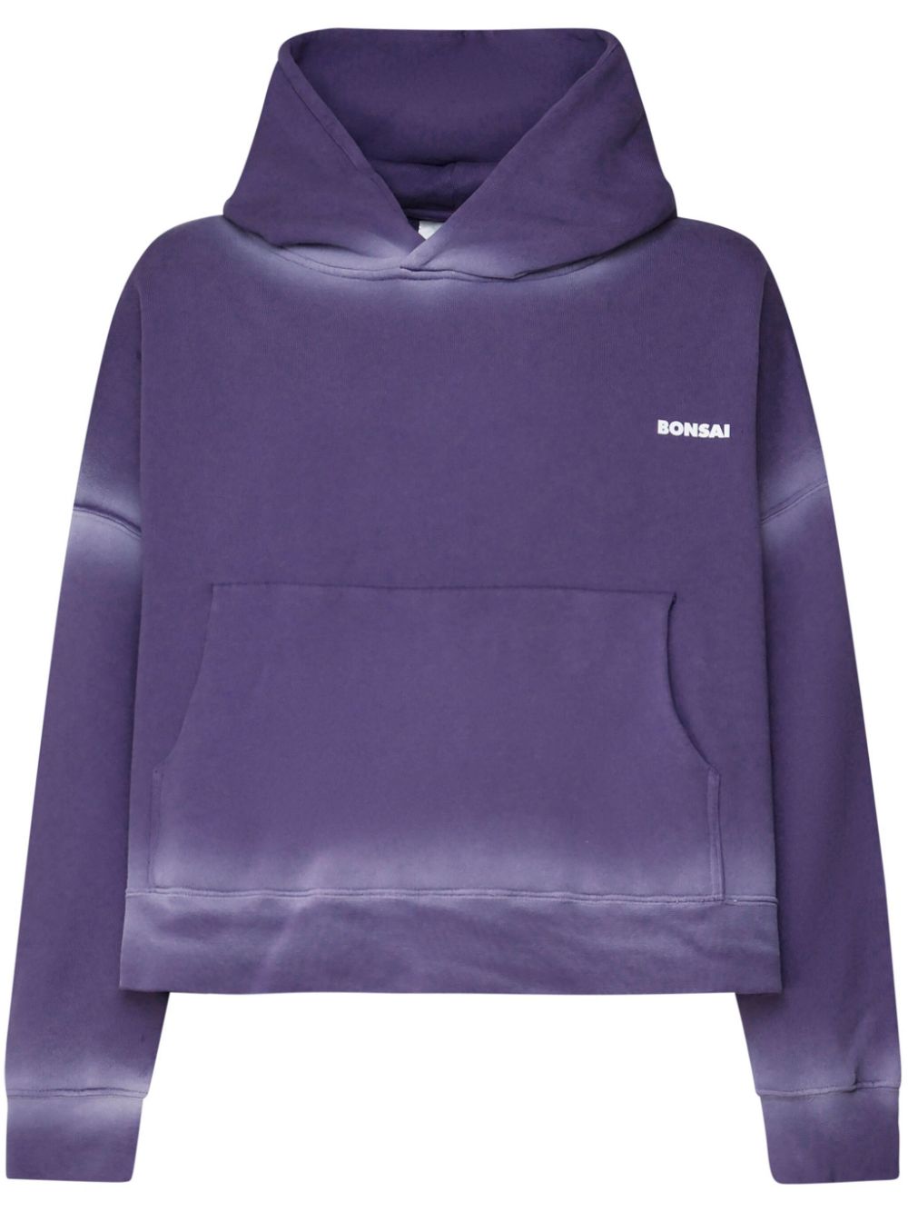 Abstract-pattern drop-shoulder hoodie - Multicolour