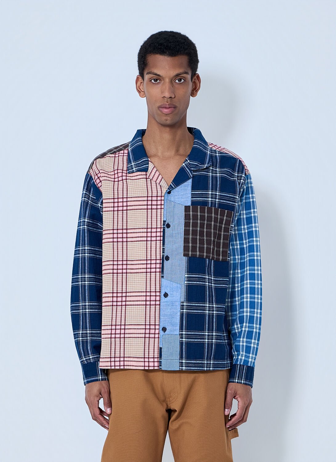 Patchwork Plaid Shirt