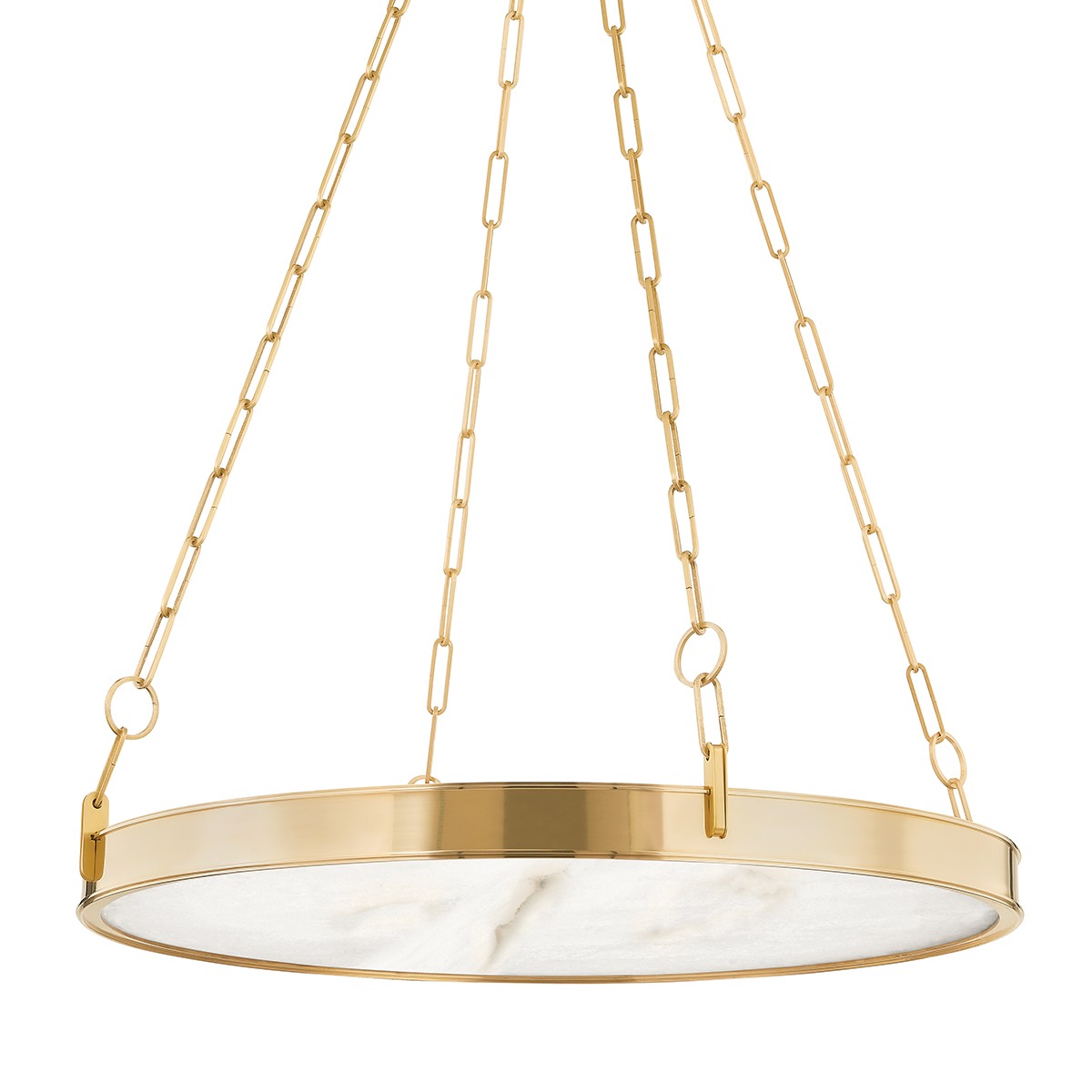 Aged Brass LED Chandelier from the Kirby Collection