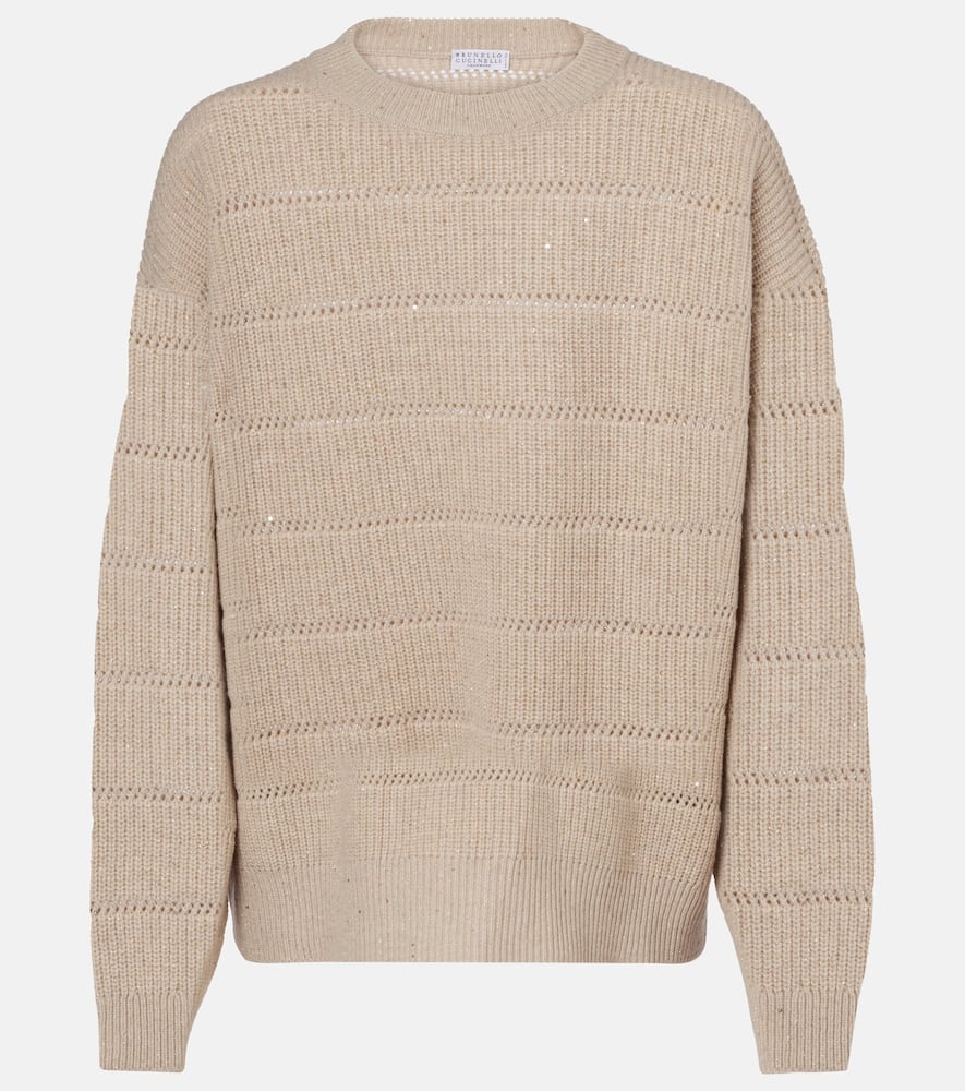 Cashmere and wool-blend sweater