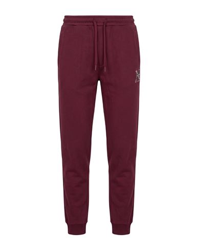 Man Pants Burgundy Size XL Cotton, Polyester