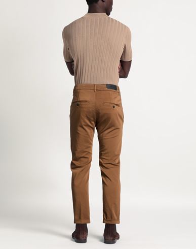 Man Pants Chocolate brown Size 30 Cotton, Polyester, Polyamide, Elastane