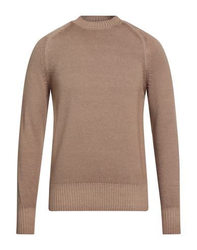 Man Sweater Camel Size 36 Merino Wool