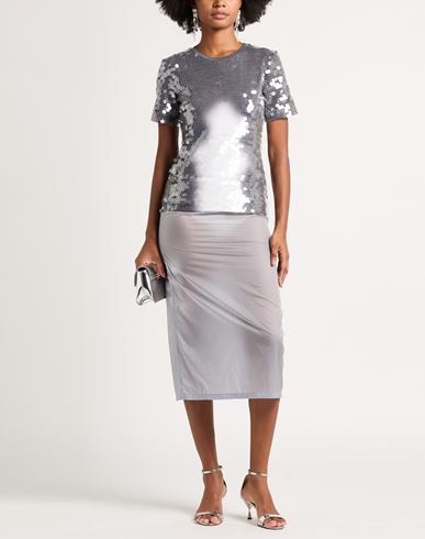 Woman Top Grey Size M Polyamide, Elastane