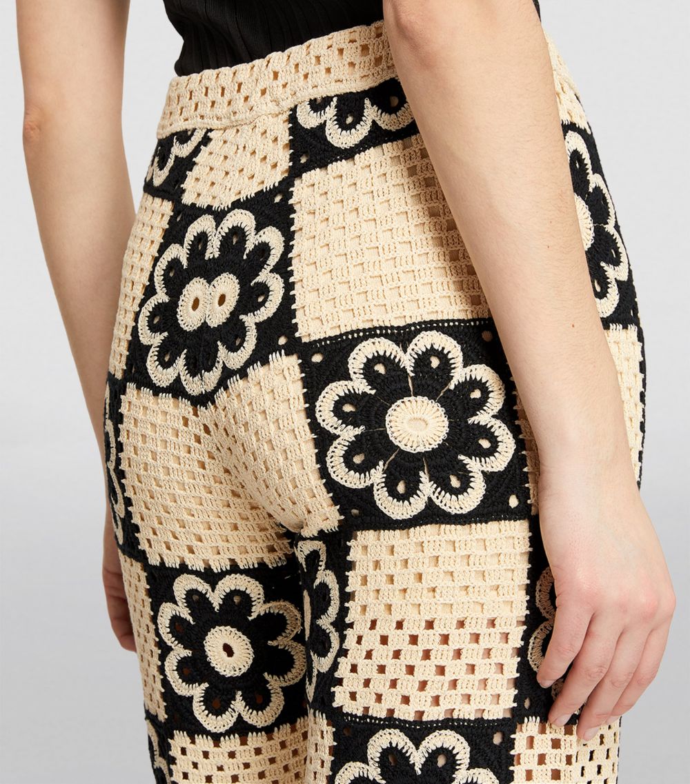 Crochet-Knit Trousers