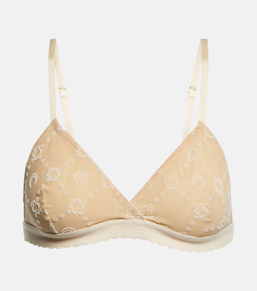 Marine Serre Moonogram mesh bralette