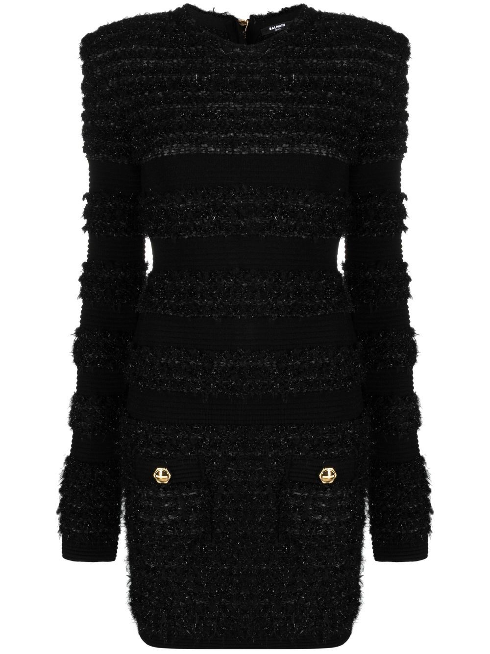Tweed mini dress - Black