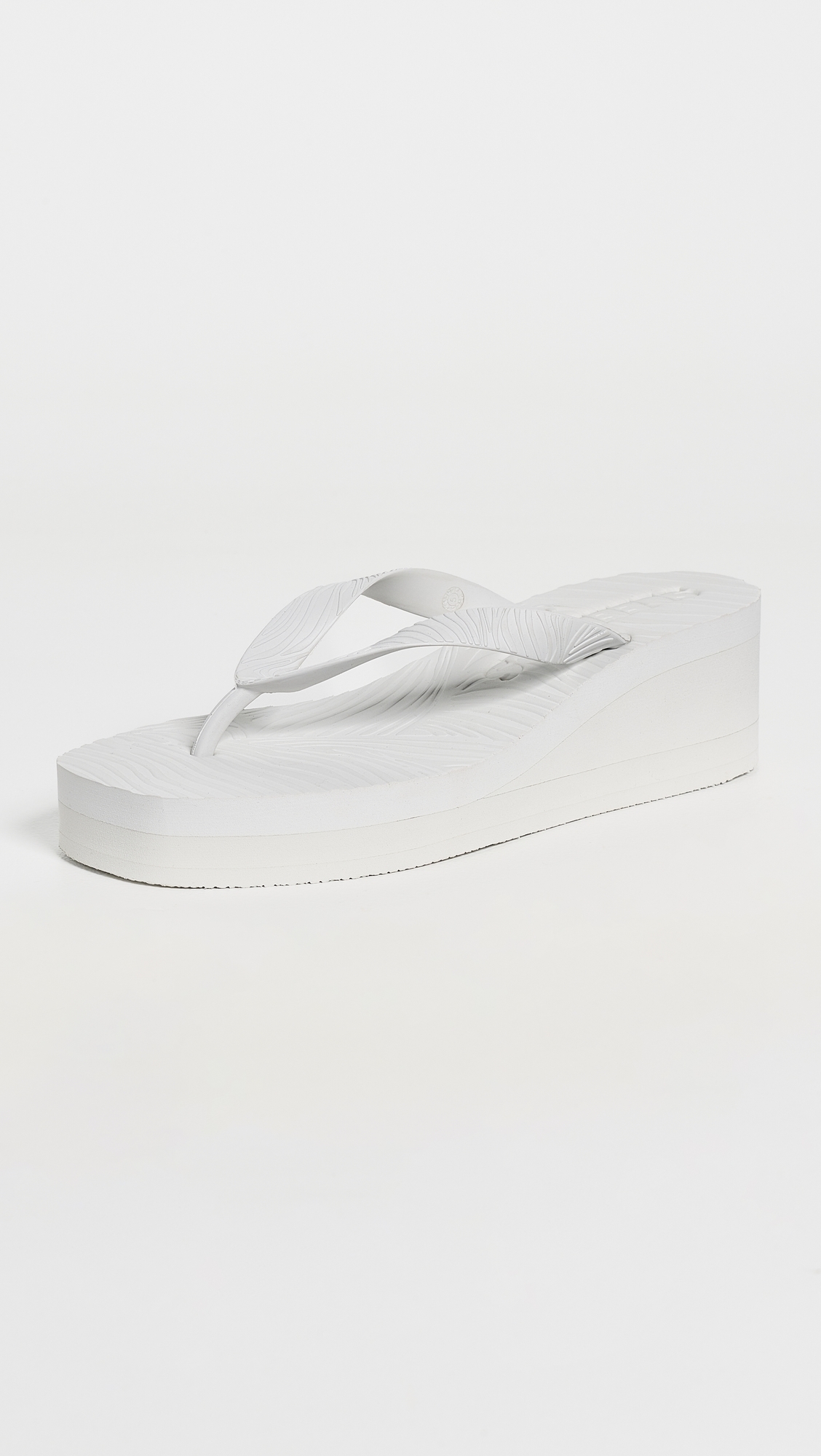 High Platform Flip Flops White