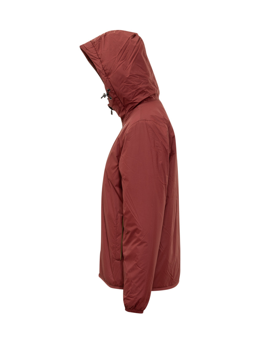 Red Solid Hood Jacket