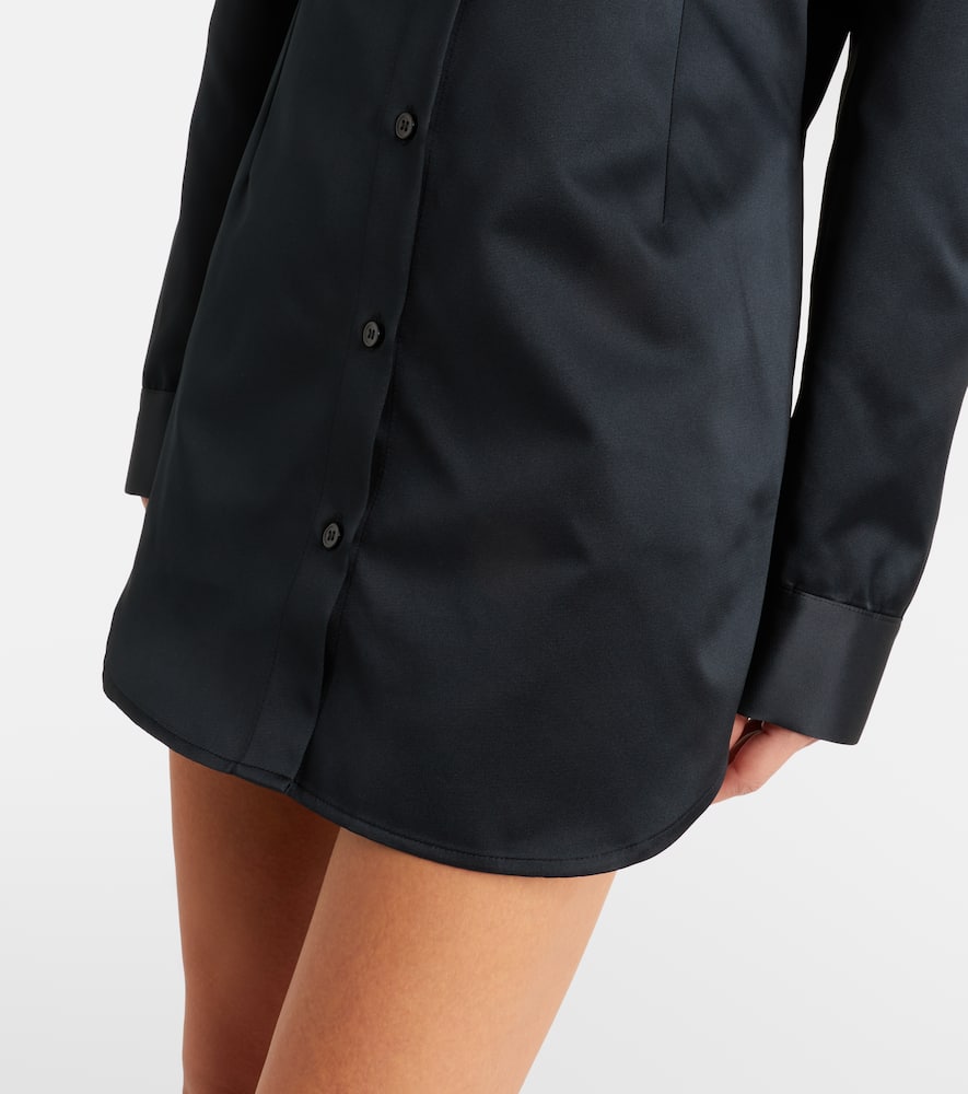 Akita satin shirt dress