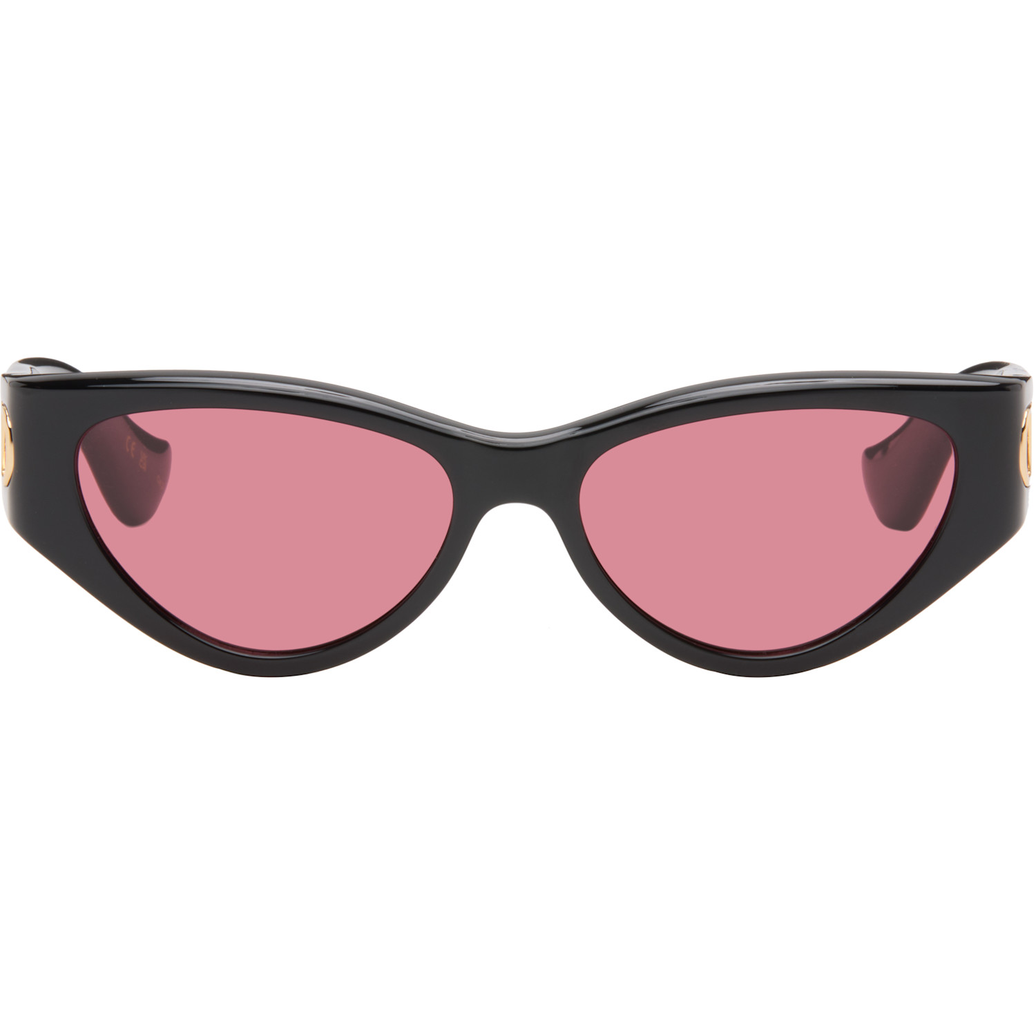 Black Cat-Eye Acetate Sunglasses