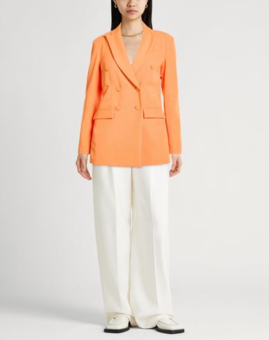 Woman Blazer Orange Size 8 Polyester, Viscose, Elastane
