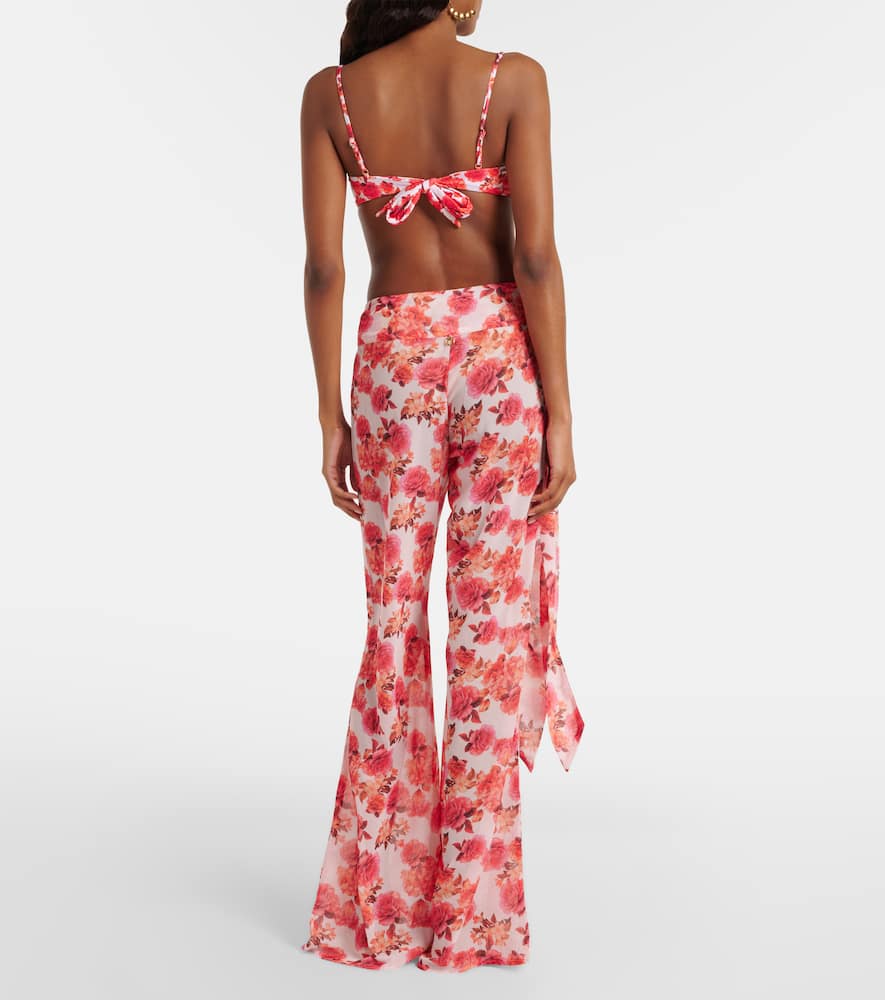 Bowie floral flared pants