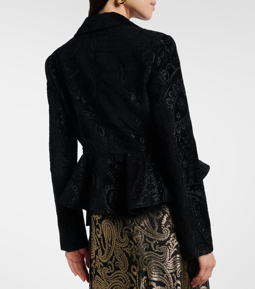 Paisley peplum blazer