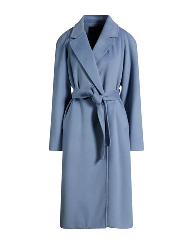 Woman Coat Light blue Size 10 Wool, Polyester, Acrylic