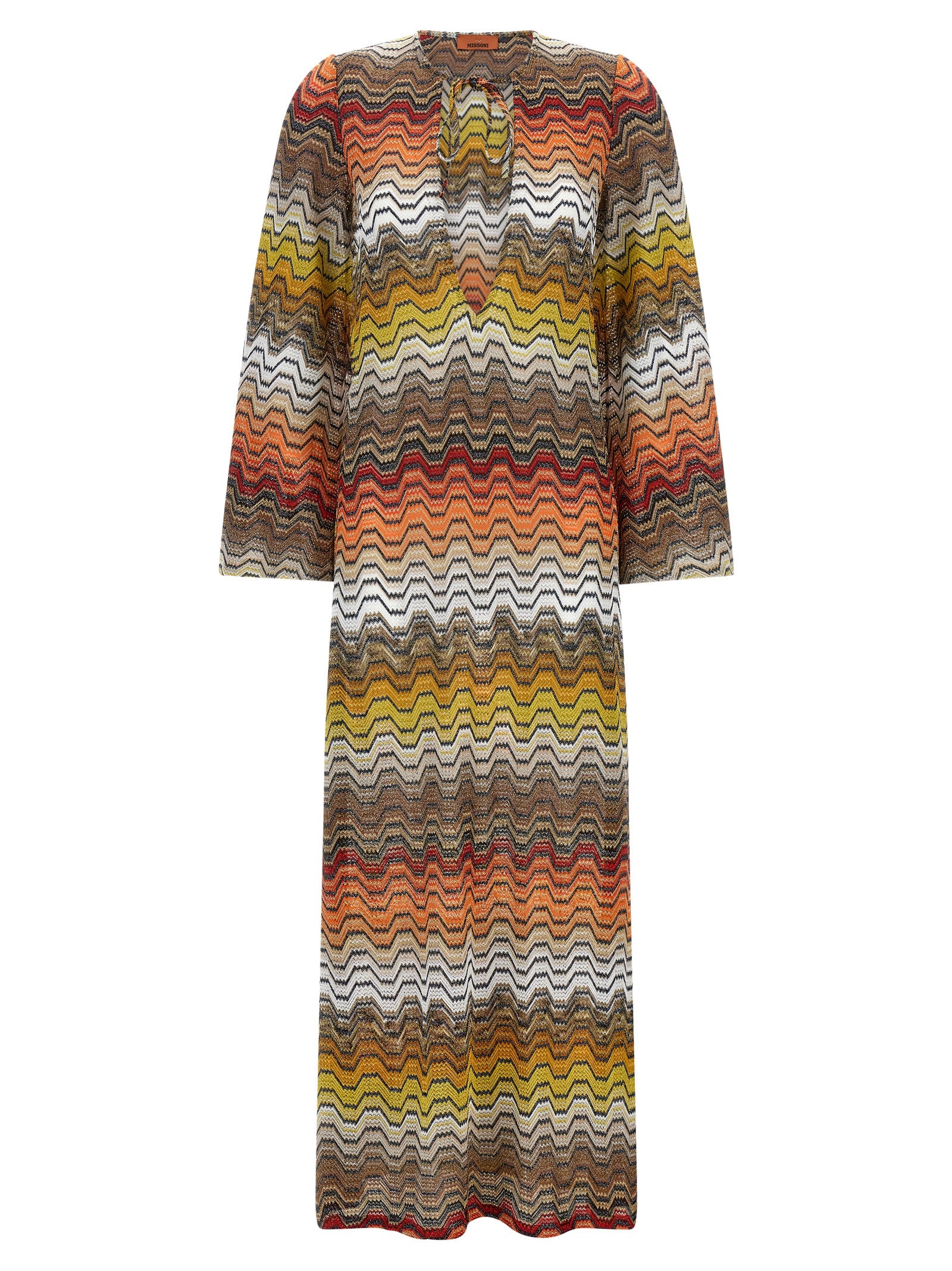 Raschel Wave Knit Dress — Multicolor