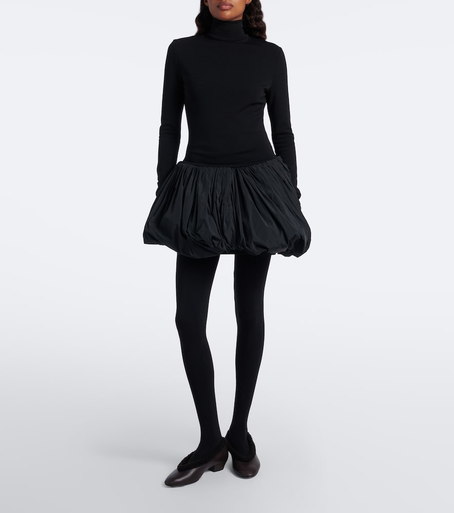 Shearling-lined leather pumps