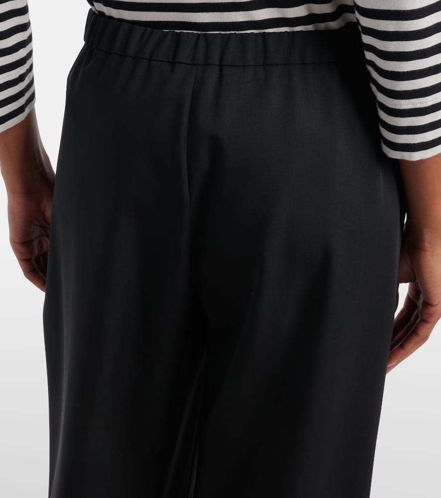 Argenta virgin wool crêpe wide-leg pants