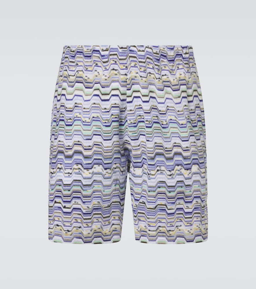 Zigzag cotton shorts