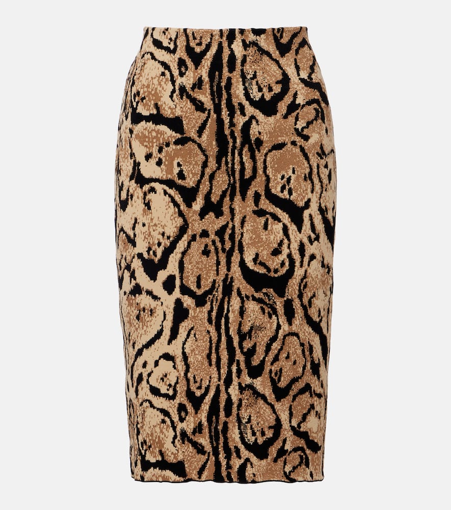 Jacquard pencil skirt