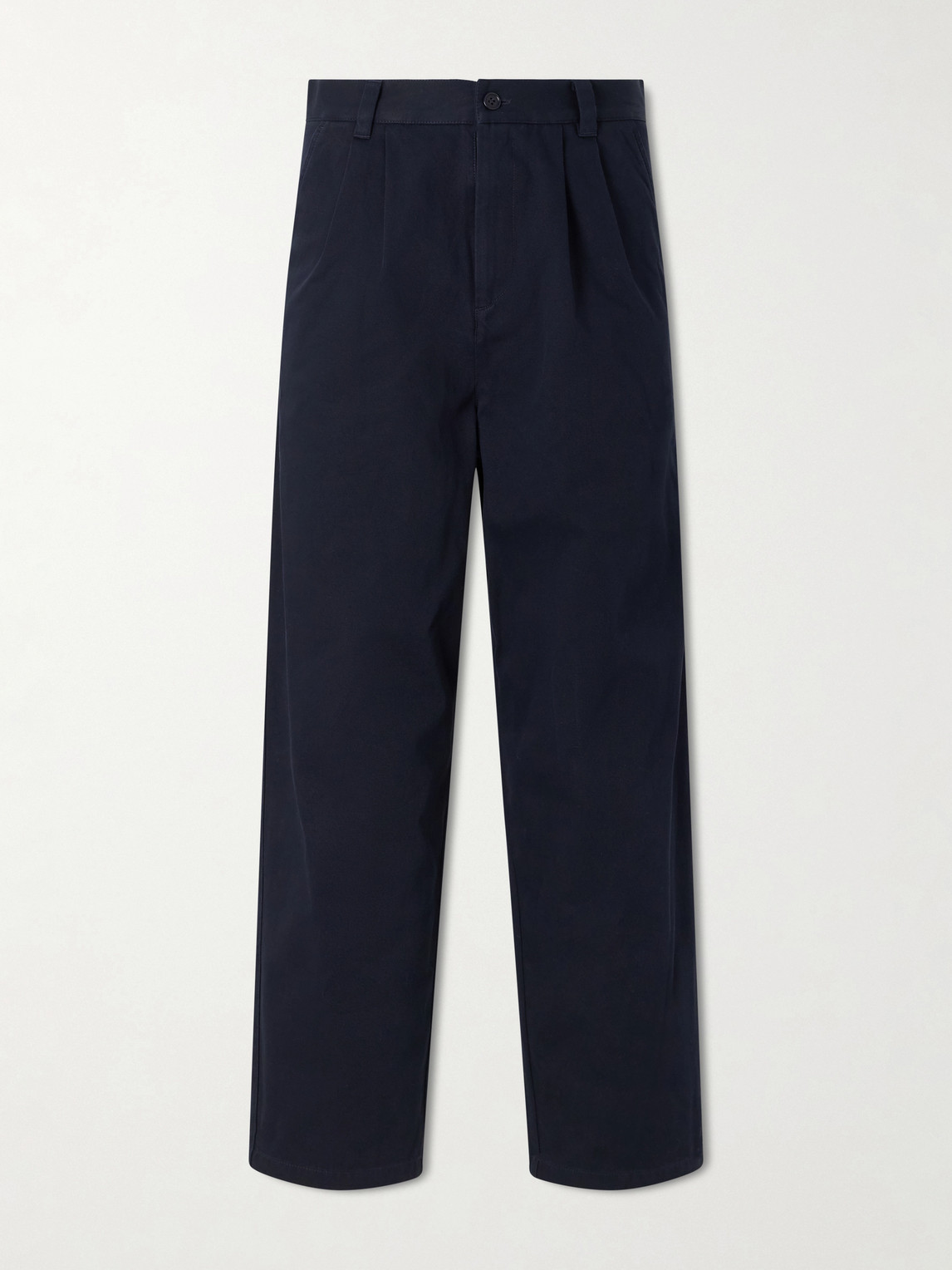 Ricky Wide-Leg Cotton-Twill Trousers - Men - Blue