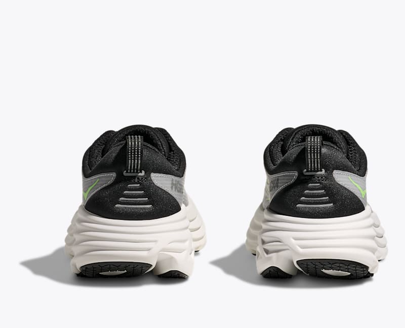 HOKA Stealth/Tech Bondi 8 Caged Shoes in White/Tart Apple