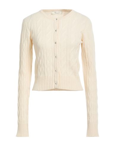 Woman Cardigan Cream Size 6 Wool, Cashmere