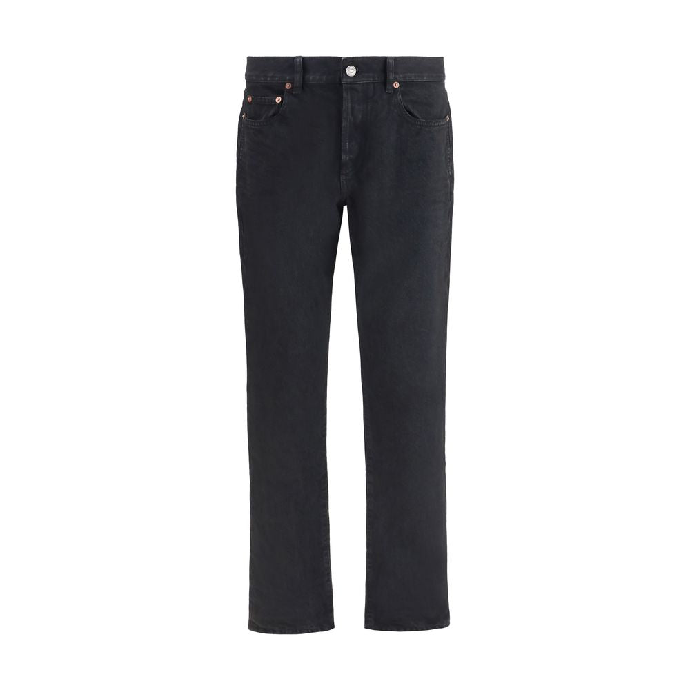 Cotton Slim Fit Jeans — Black