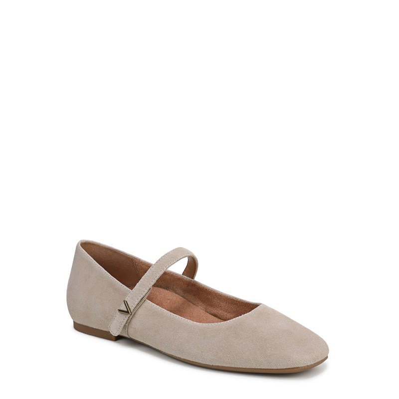 Women's Alameda Mary Jane Flat Shoes (Lucid Beige Waxed Suede)