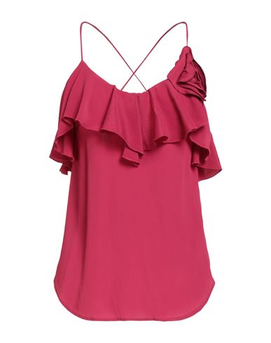 Manila Grace Woman Top Magenta Size 6 Acetate, Silk