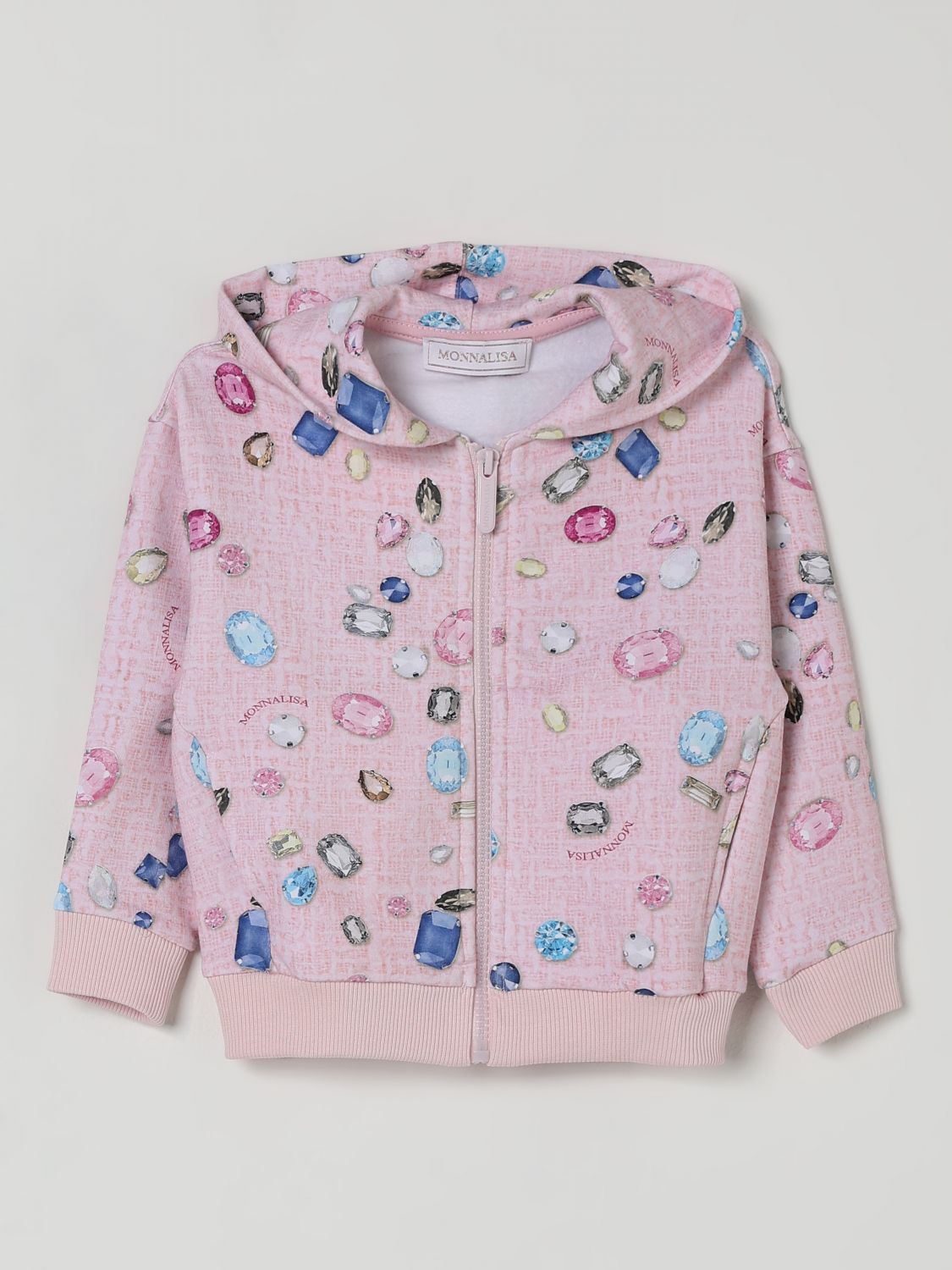 Gem-embellished hoodie - Blue