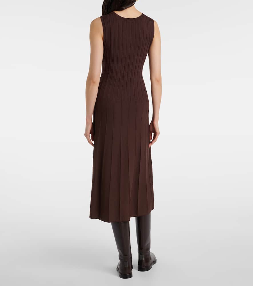 Pleated midi dress