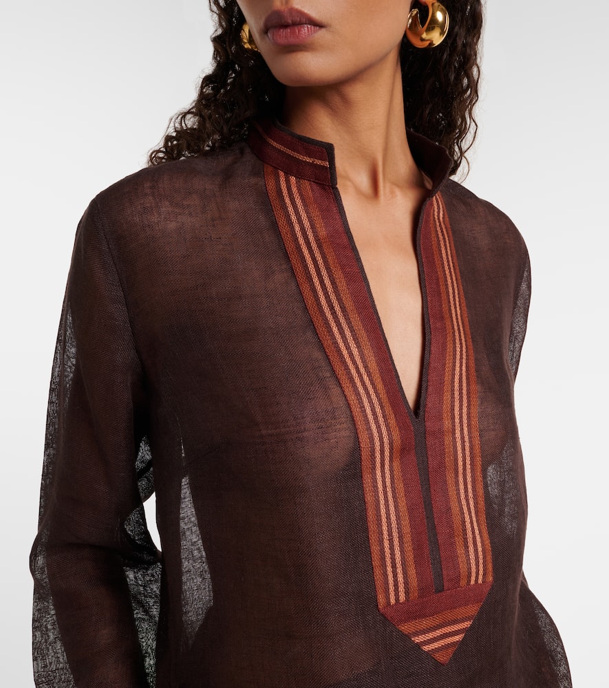Sheer linen kaftan