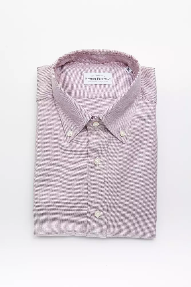 Robert Friedman Red Cotton Men's Men's Shirt