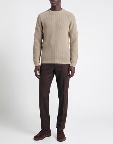 Man Sweater Taupe Size 36 Cashmere
