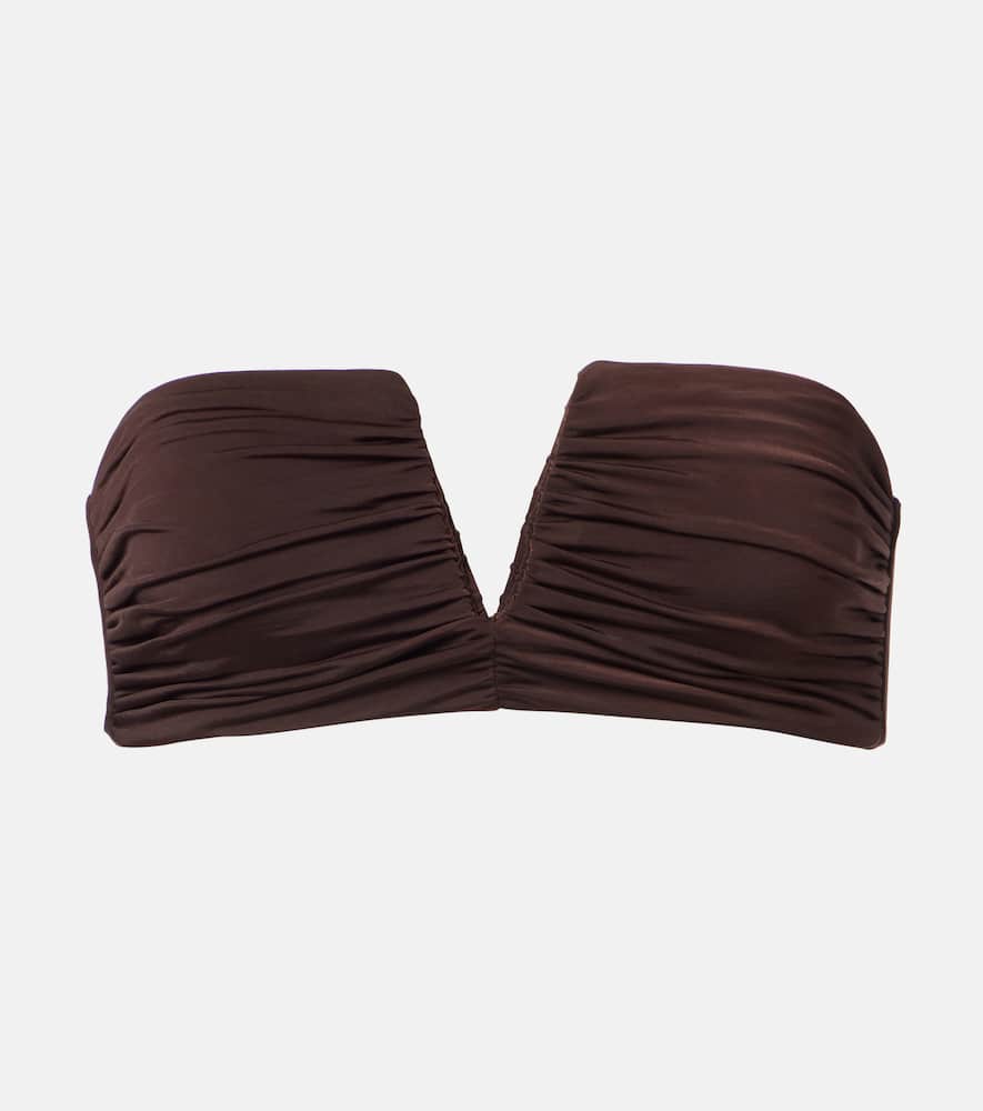 Jade Swim Clara ruched bandeau bikini top