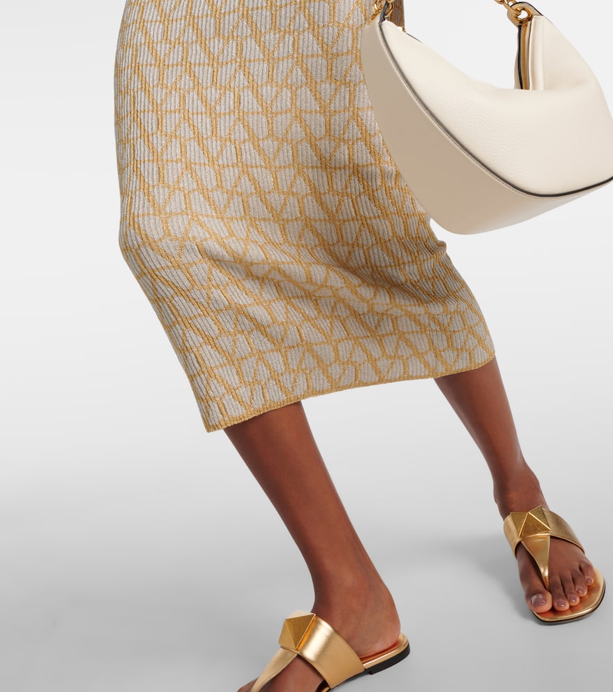 Toile Iconographe lamé jacquard midi dress