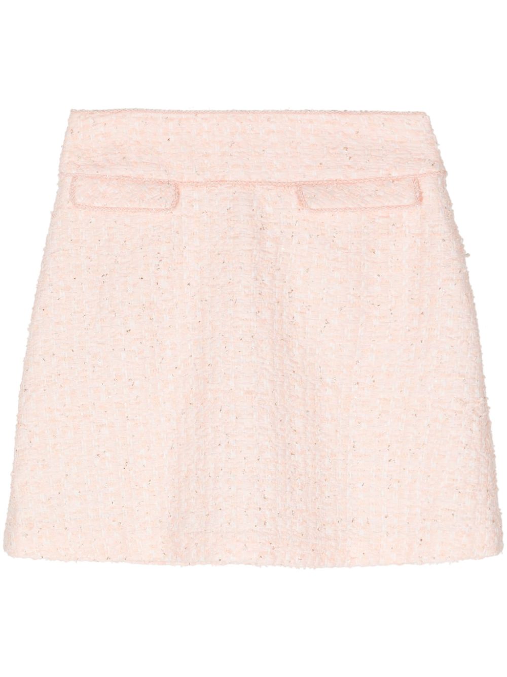 Tweed A-line miniskirt - Pink