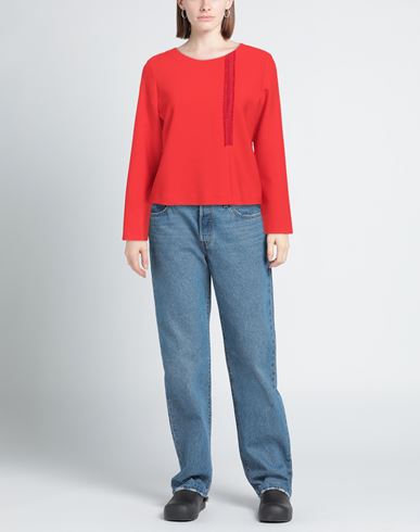 Woman Top Red Size 12 Polyester, Viscose, Elastane