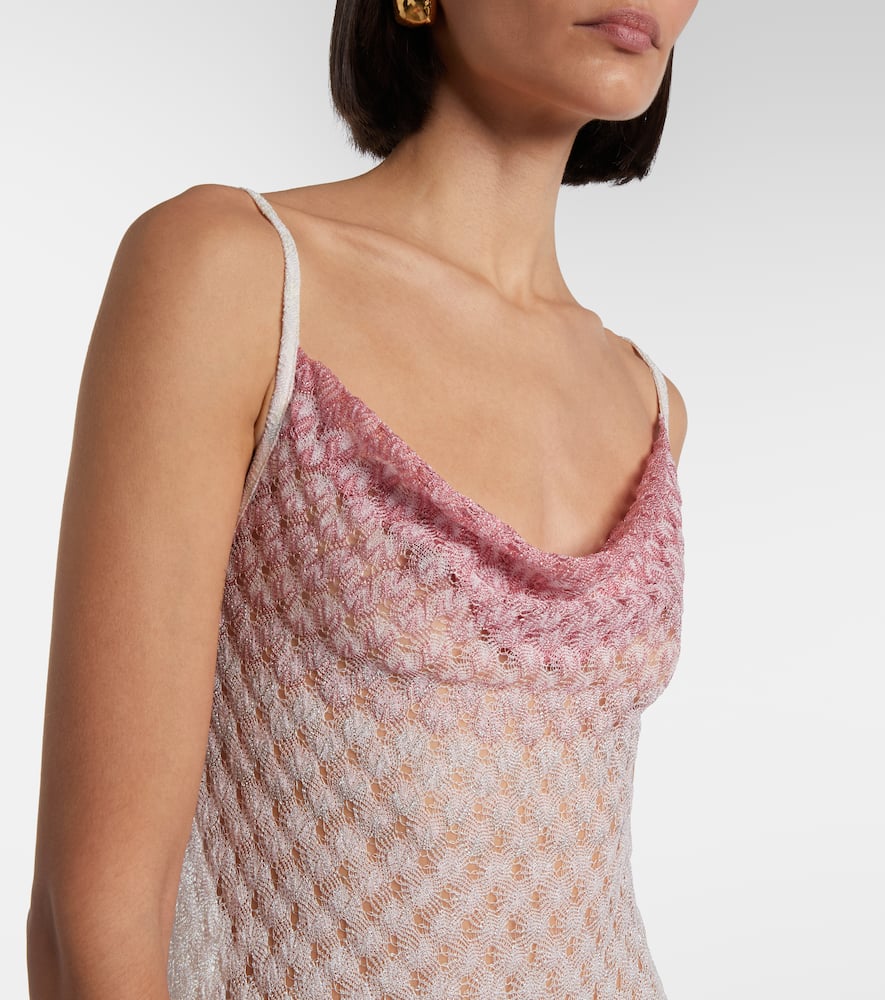 Wave lamé beach cover-up