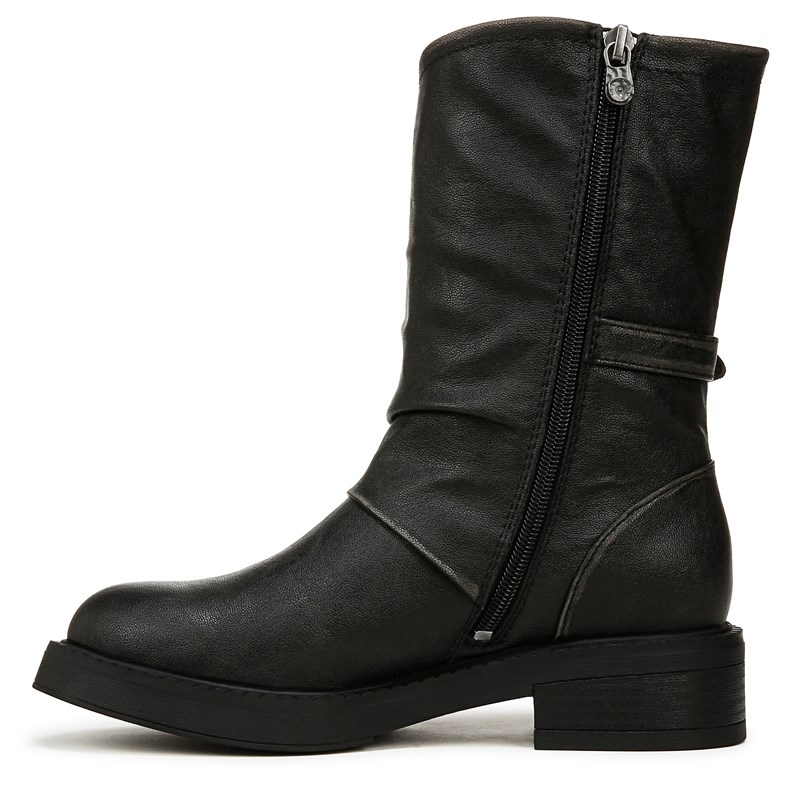 Women's Venice Moto Boots (Black Distressed)