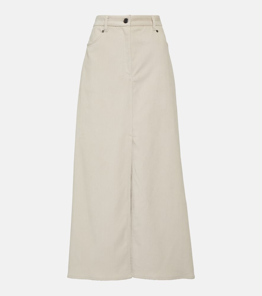 Brunello Cucinelli Cotton corduroy maxi skirt