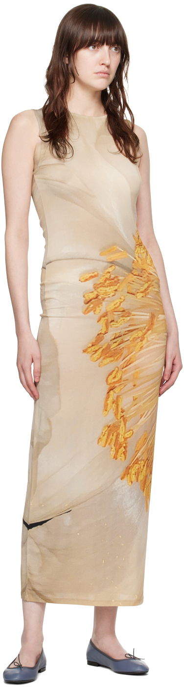 Paloma Wool Beige Fortunata Maxi Dress