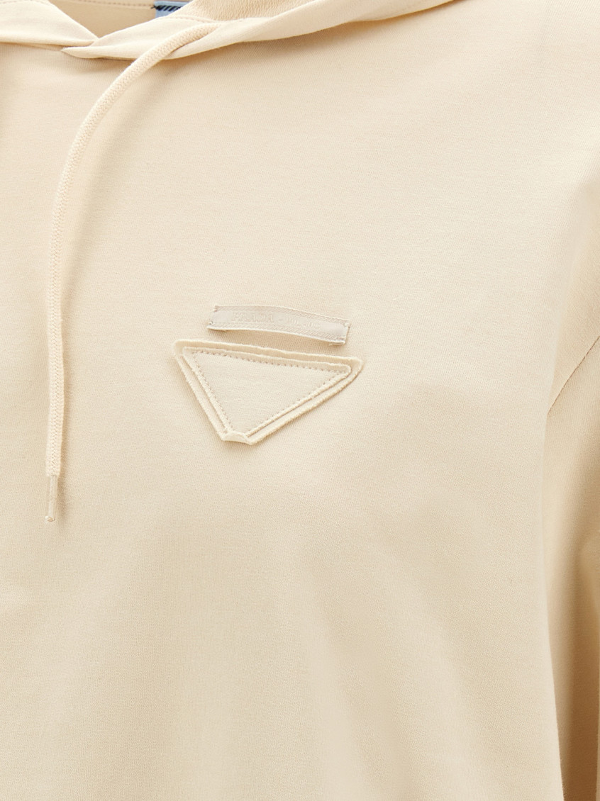 Sand Stretch Cotton Oversize Sweatshirt