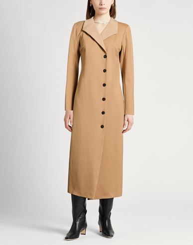 Woman Overcoat & Trench Coat Camel Size 8 Viscose, Polyamide, Elastane