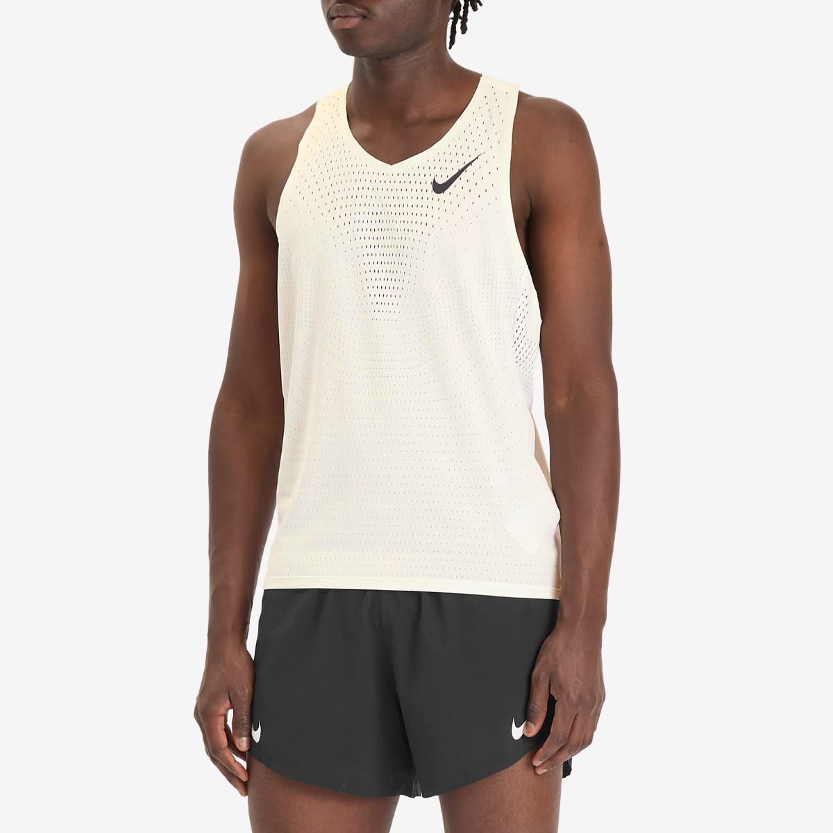 Men's Running Aeroswift Singlet Summit White/Black